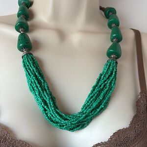 Elegant Green Beaded Necklace